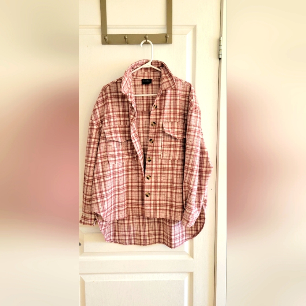 Plaid Button-Up Shirt